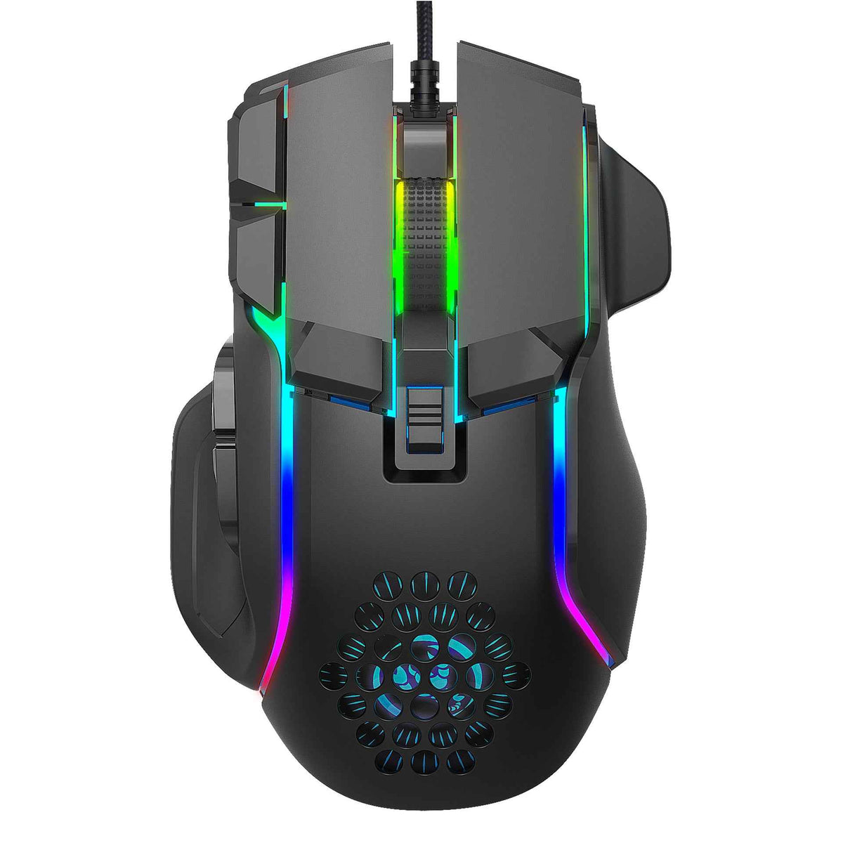 12800 DPI Adjustable Mechanical Mouse with RGB Lighting