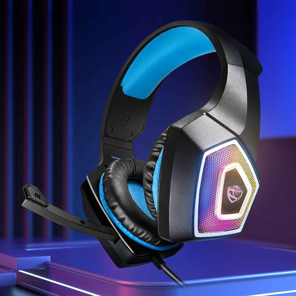 Wired Computer Headphones with Colorful RGB - Ultimate Gaming Experience