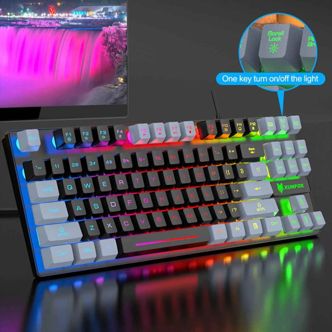 Gaming Keyboard Colorful LED Backlight – Ergonomic & Stylish