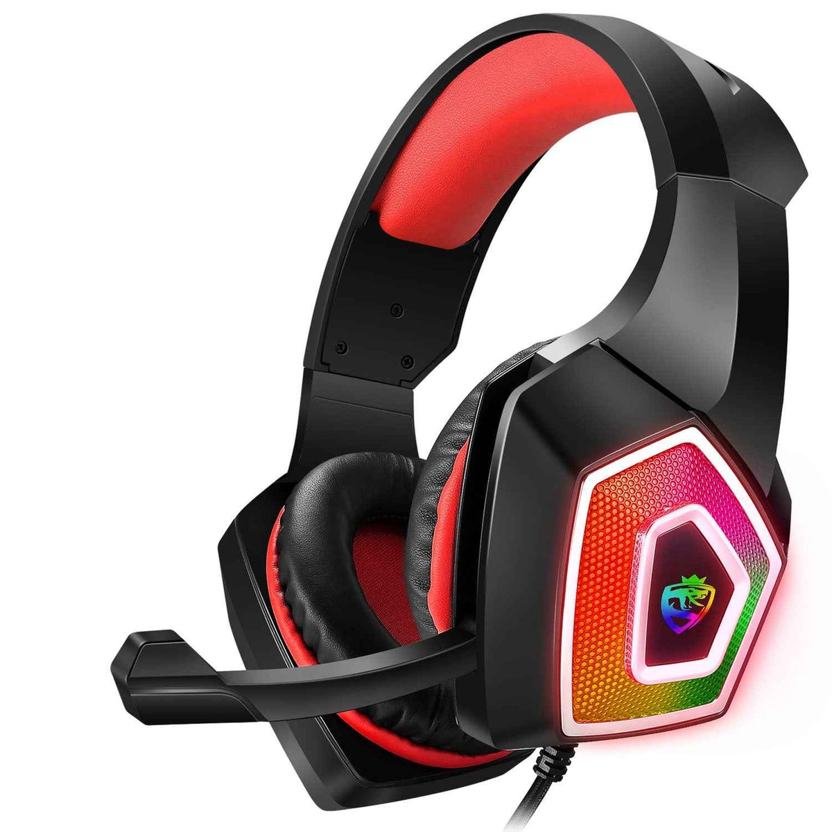 Wired Computer Headphones with Colorful RGB - Ultimate Gaming Experience