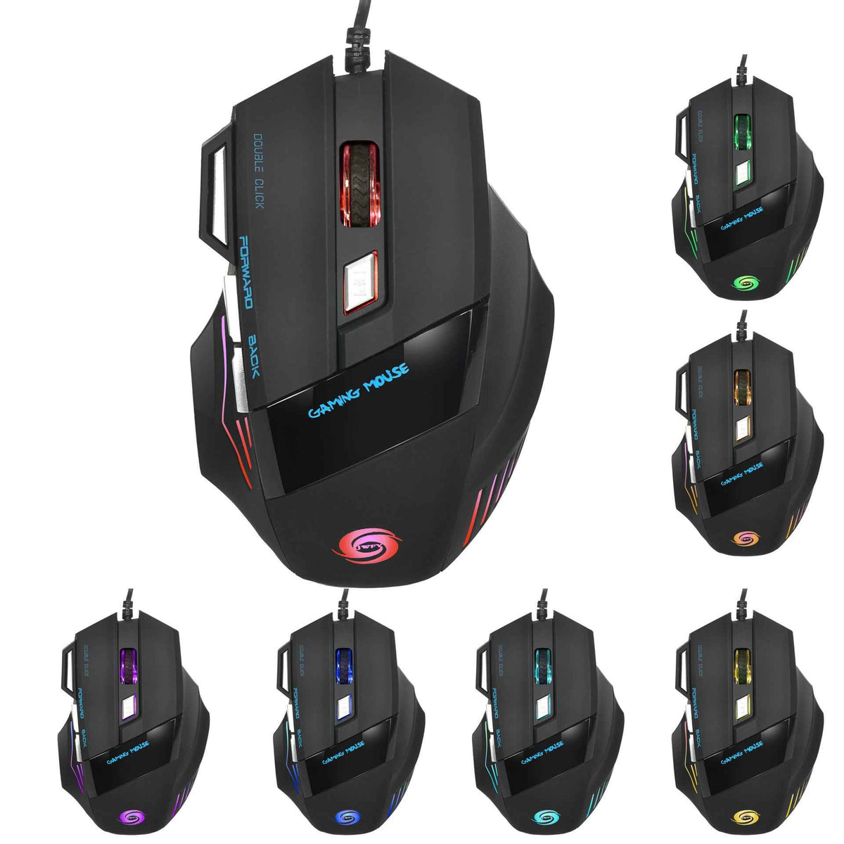 A868 Colorful 7D Wired Mouse - Ultimate Gaming Experience
