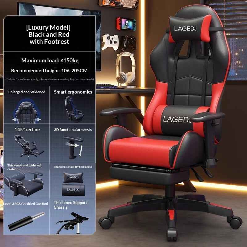 Gaming Comfortable Long Sitting Height-Adjustable Chair