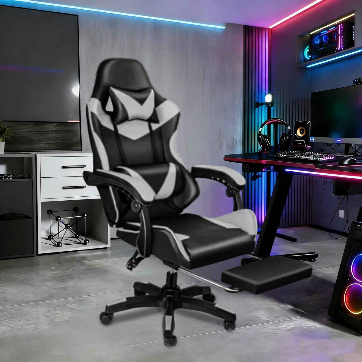 Chair: Ergonomic Massage Office Gaming Computer Desk Swivel Recliner