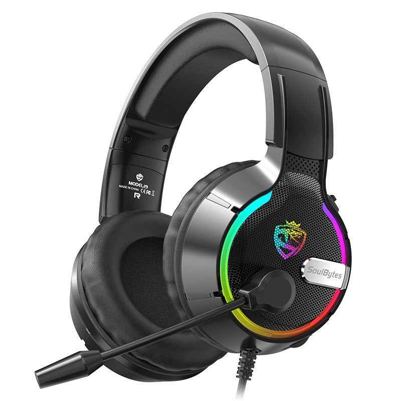 Head Mounted Gaming Headset: Soulbytes S19 Wired RGB for Ultimate Gaming Experience
