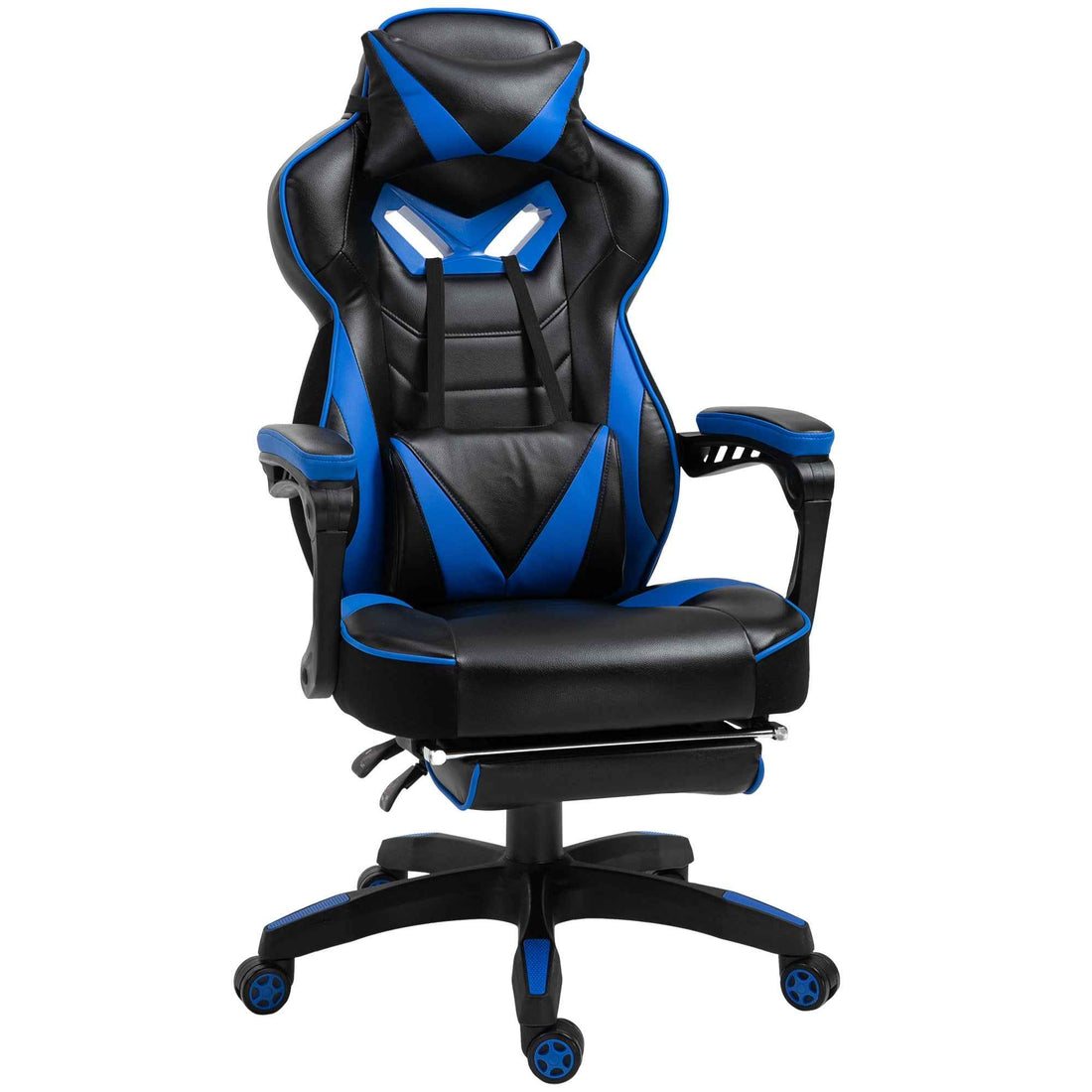 Gaming Chair - Vinsetto Faux Leather Reclining Chair with Footrest