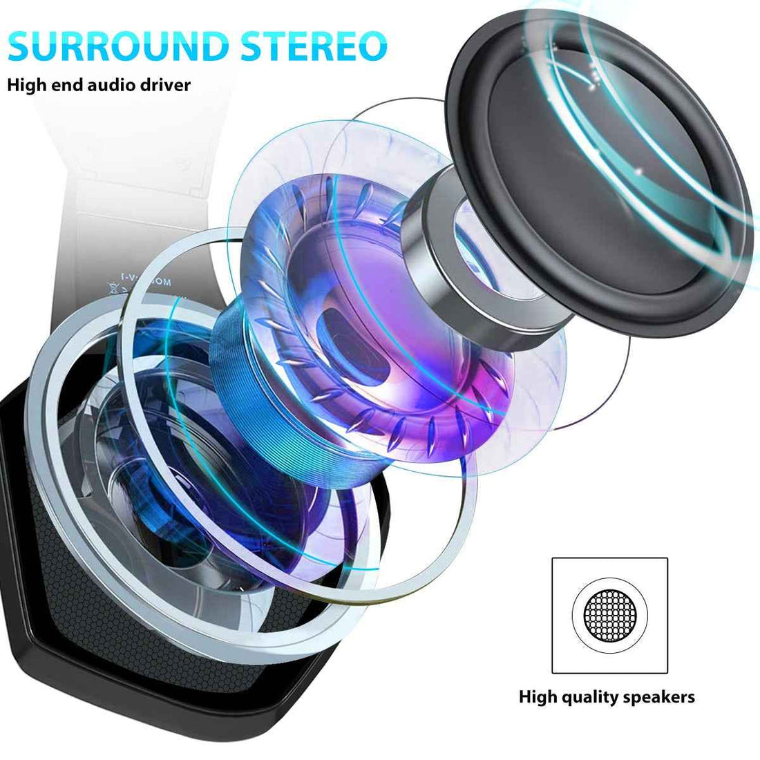 Wired Computer Headphones with Colorful RGB - Ultimate Gaming Experience
