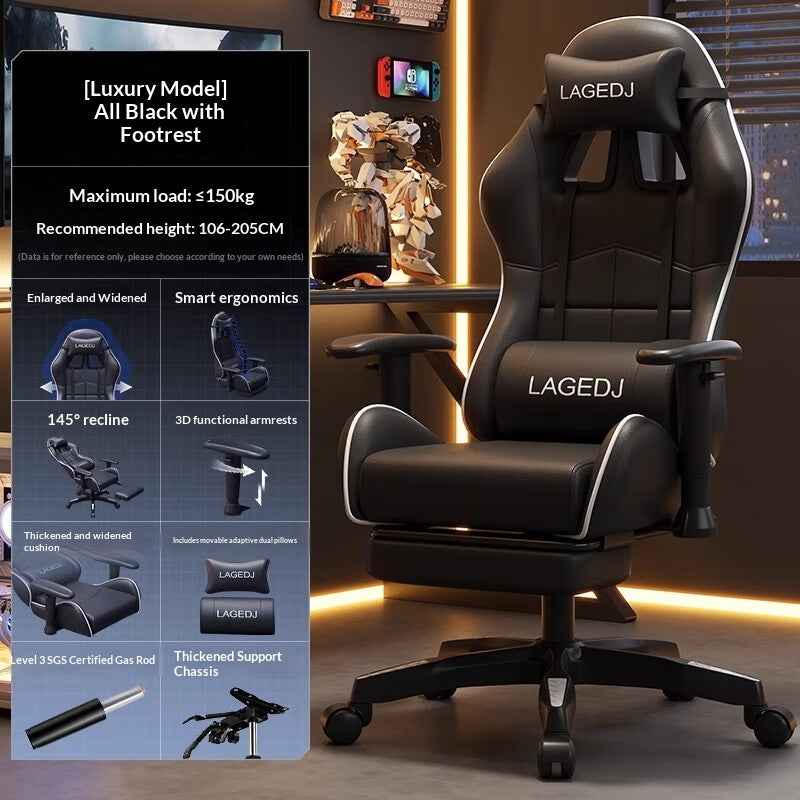Gaming Comfortable Long Sitting Height-Adjustable Chair