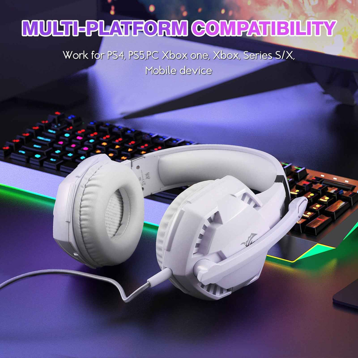 Computer Esports Earphones - G2000 Head Mounted Wired Gaming Earphones