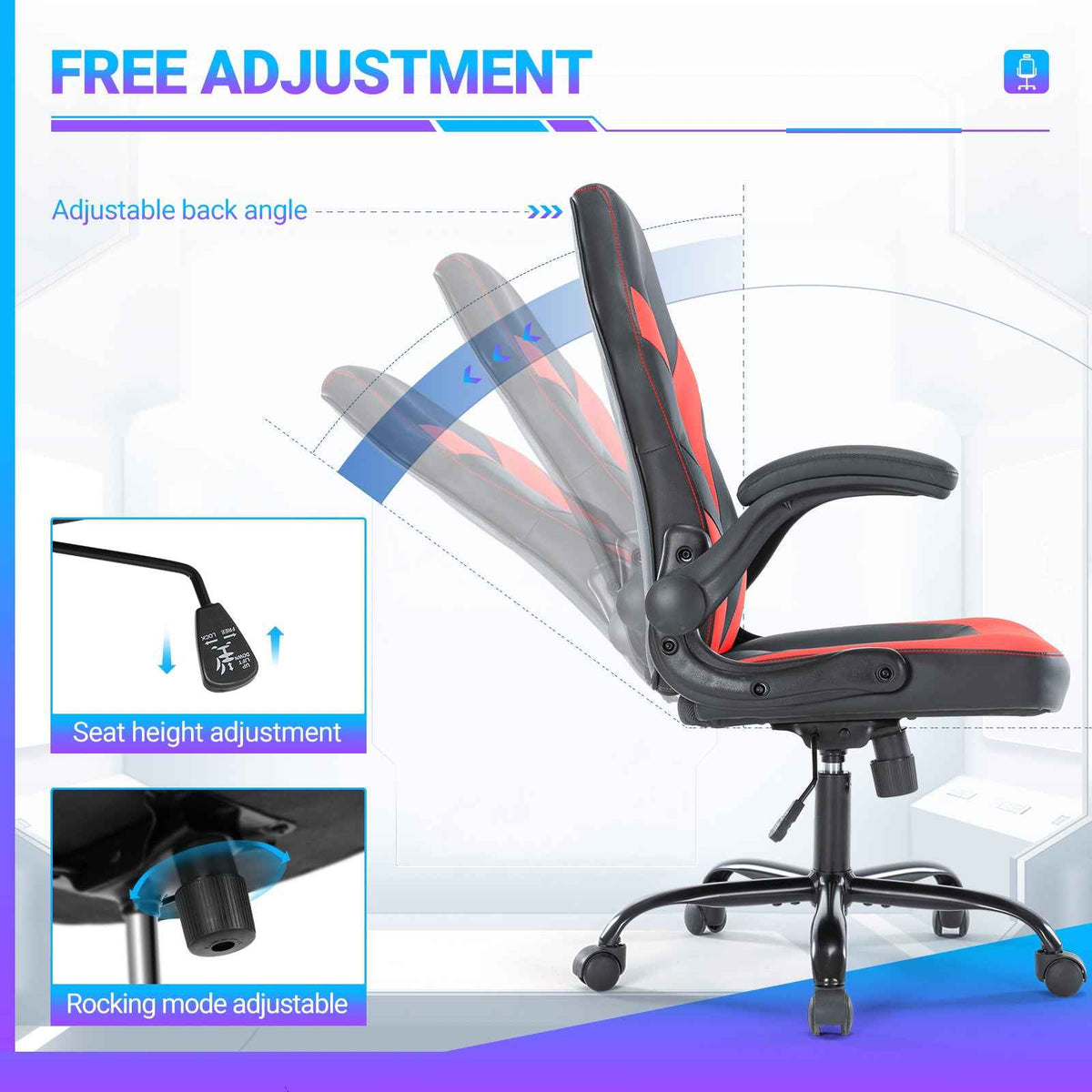 PU Leather Ergonomic Office Chair – Comfort Meets Style