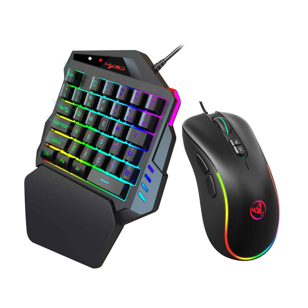 V500 Gaming One Handed Keyboard – RGB Illuminated for PS3/PS4