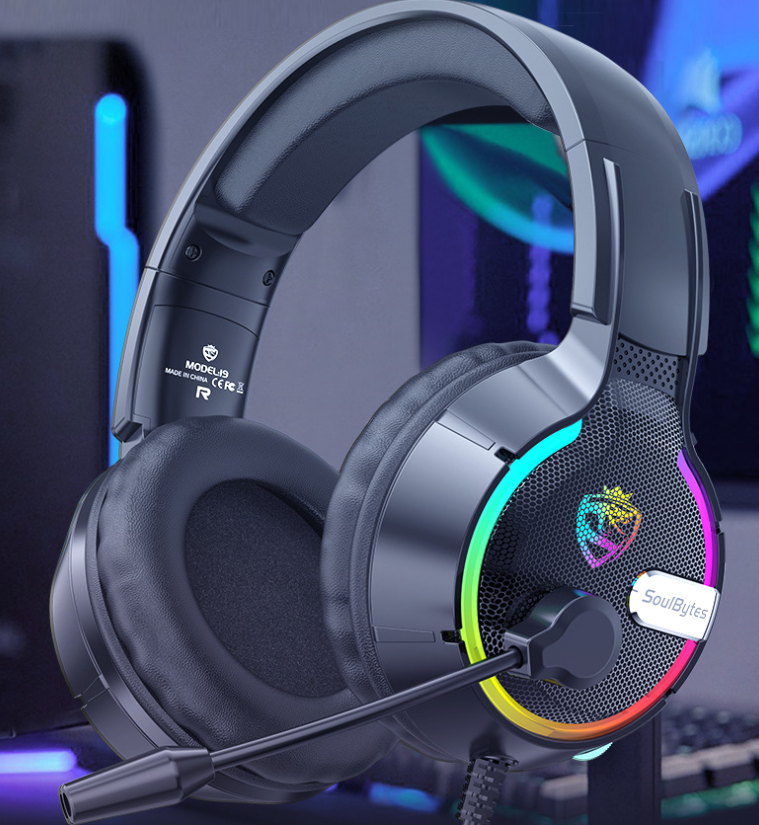 Head Mounted Gaming Headset: Soulbytes S19 Wired RGB for Ultimate Gaming Experience