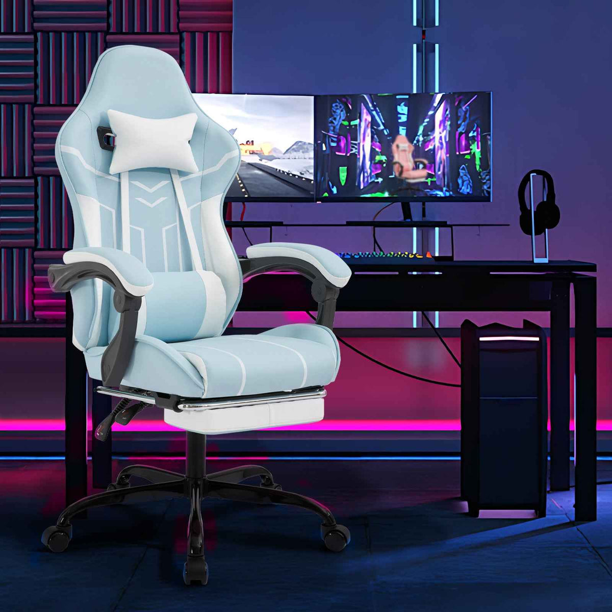 Computer Chair Ergonomic | Premium Gaming Chair with Footrest