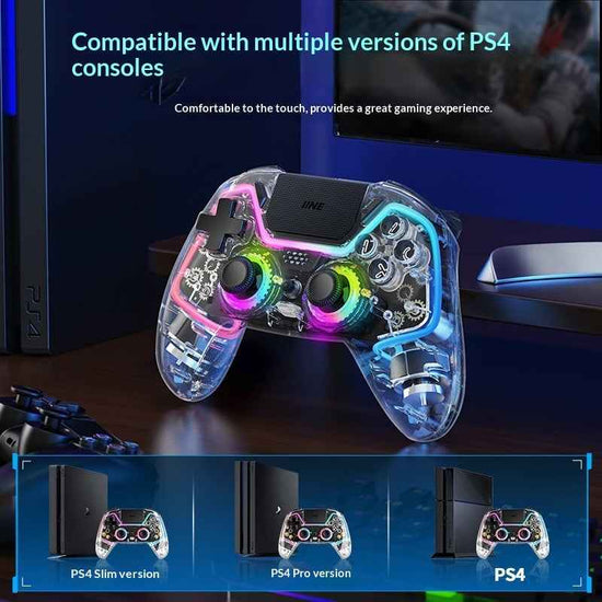 Transparent Game Console Controller - Wireless Bluetooth Gaming