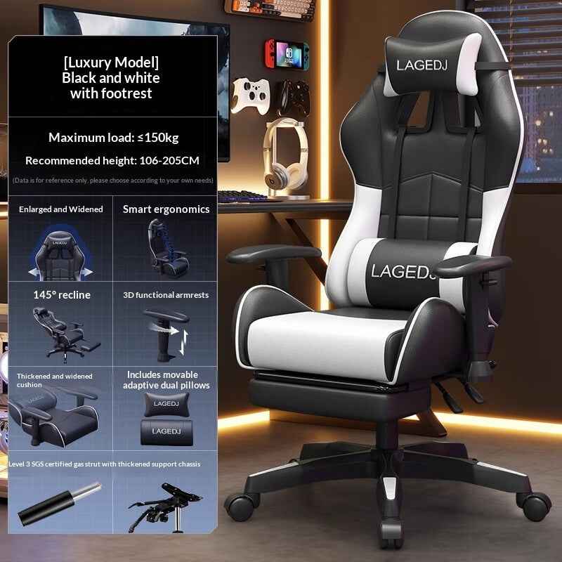 Gaming Comfortable Long Sitting Height-Adjustable Chair